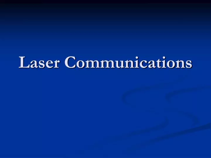 laser communications