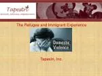 Domestic Violence The Refugee and Immigrant Experience Tapestri, Inc. - slide 1