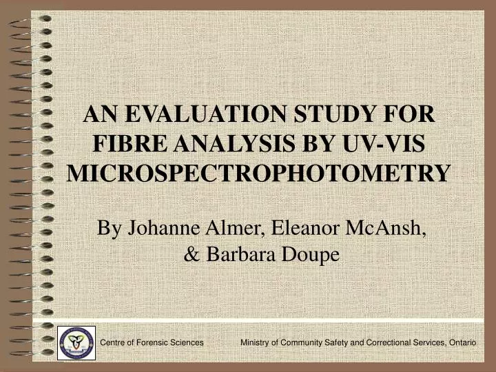 an evaluation study for fibre analysis by uv vis microspectrophotometry