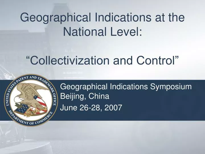 geographical indications at the national level collectivization and control