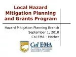 Local Hazard Mitigation Planning and Grants Program - slide 1