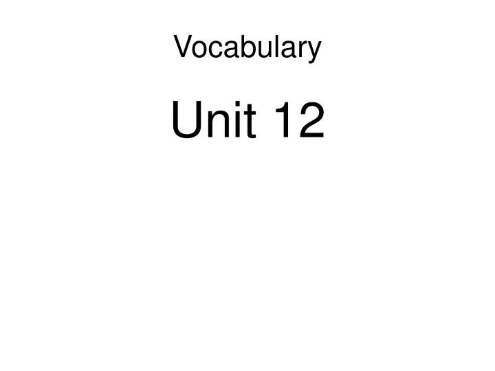 vocabulary