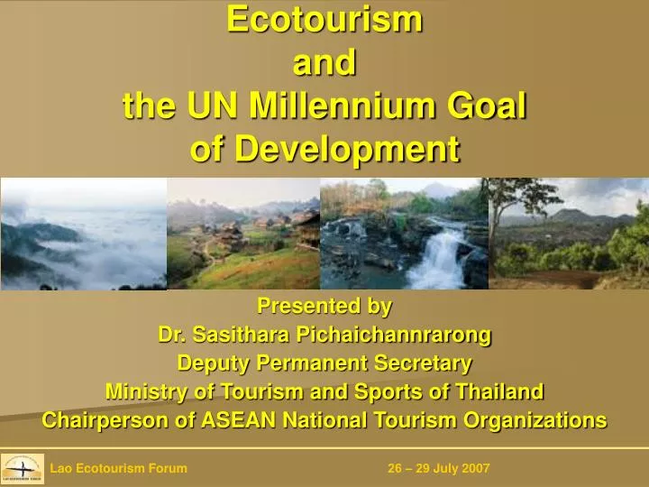 ecotourism and the un millennium goal of development