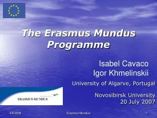 The Erasmus Mundus Programme
