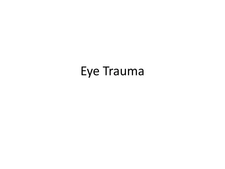eye trauma