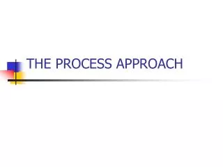 THE PROCESS APPROACH