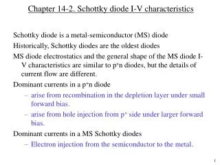 Chapter 14-2. Schottky diode I-V characteristics