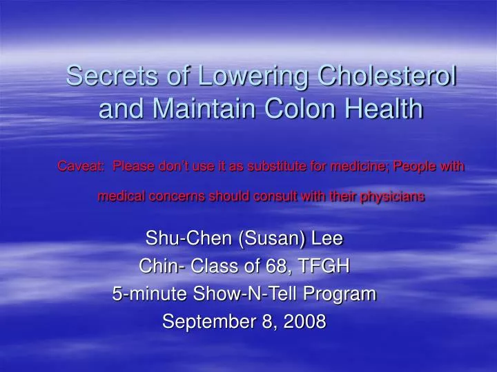 shu chen susan lee chin class of 68 tfgh 5 minute show n tell program september 8 2008