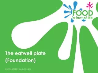 The eatwell plate (Foundation)