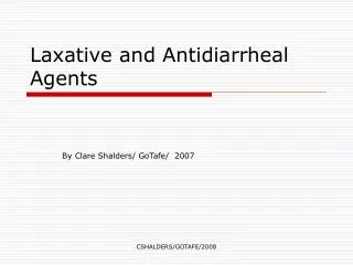Laxative and Antidiarrheal Agents