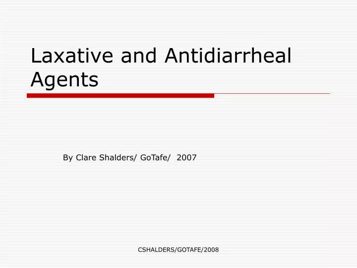 laxative and antidiarrheal agents