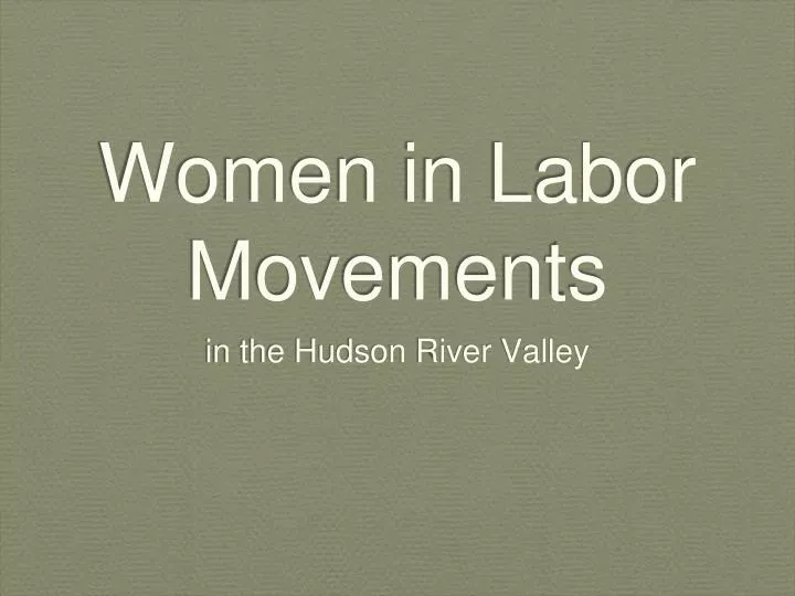 women in labor movements