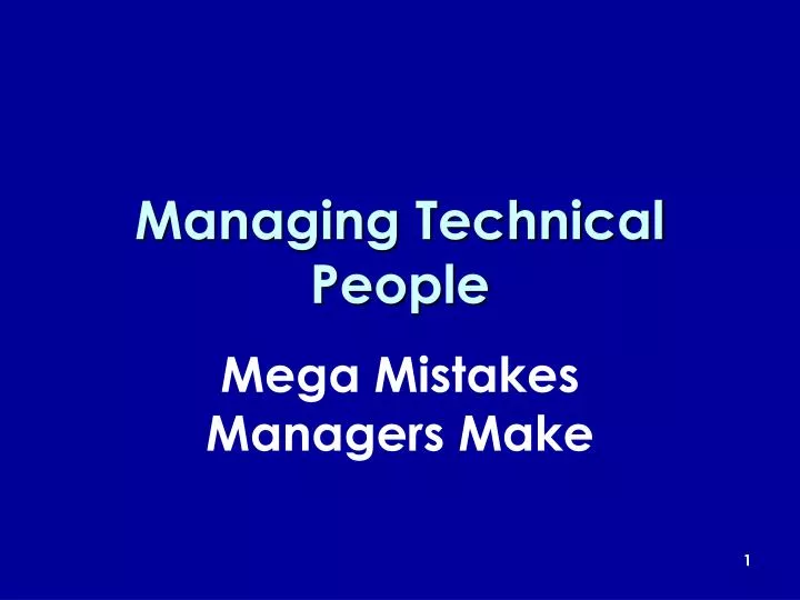 managing technical people