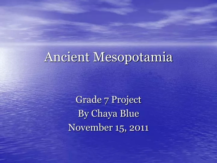 ancient mesopotamia