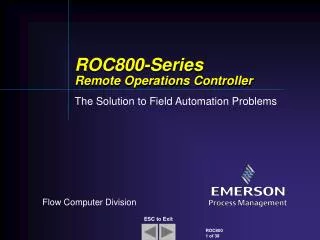 ROC800-Series Remote Operations Controller