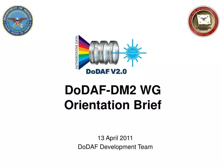 dodaf dm2 wg orientation brief