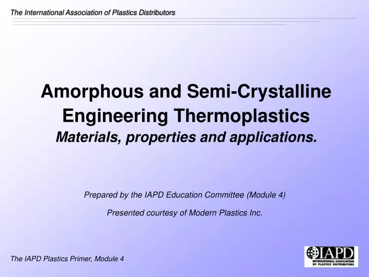 amorphous and semi crystalline engineering thermoplastics materials properties and applications