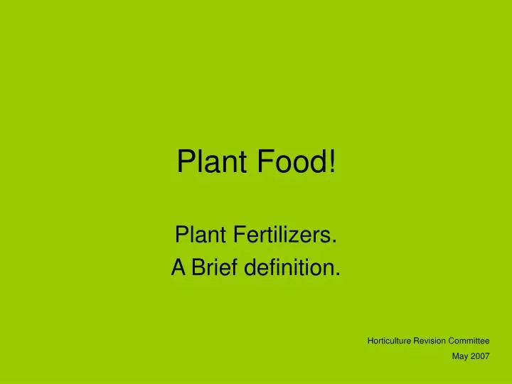plant food