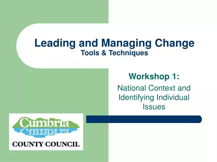 leading and managing change tools techniques