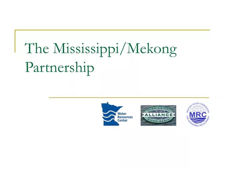 the mississippi mekong partnership