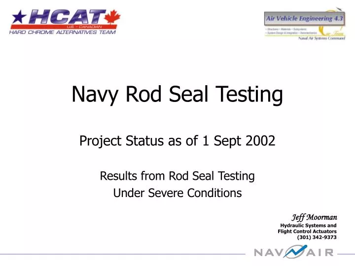 navy rod seal testing