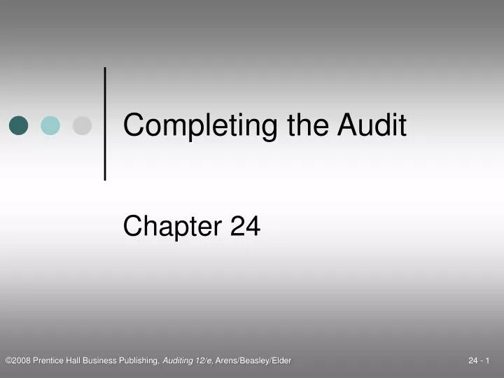 completing the audit