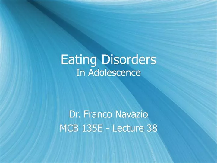 eating disorders