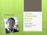 Teacher Effectiveness Training (T.E.T) - slide 1