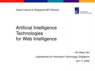 Artificial Intelligence Technologies for Web Intelligence