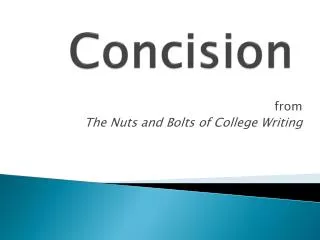 concision