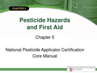 Pesticide Hazards and First Aid