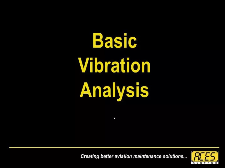 basic vibration analysis