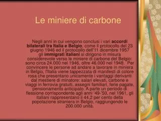le miniere di carbone