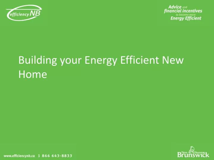building your energy efficient new home