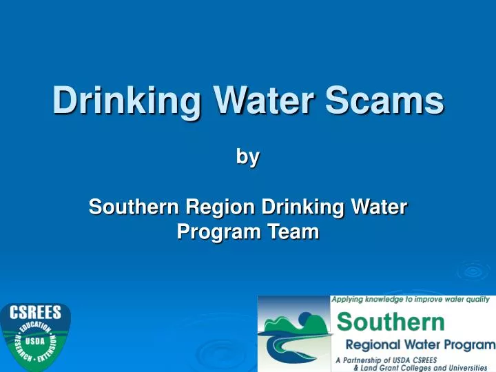 drinking water scams