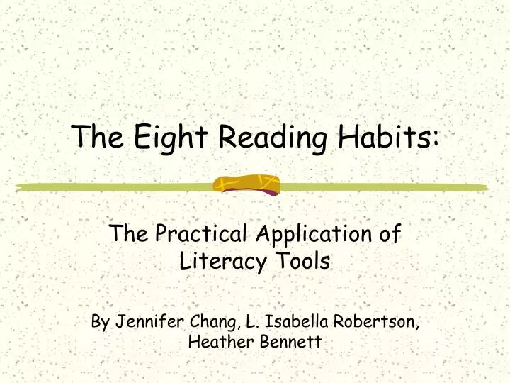 the eight reading habits