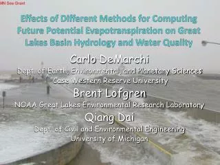 Effects of Different Methods for Computing Future Potential Evapotranspiration on Great Lakes Basin Hydrology and