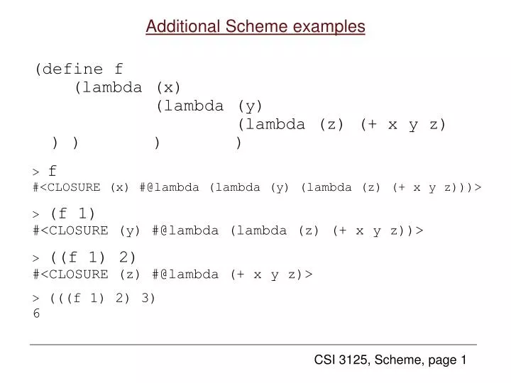 additional scheme examples