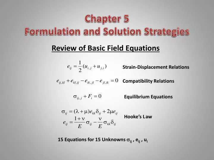 chapter 5 formulation and solution strategies