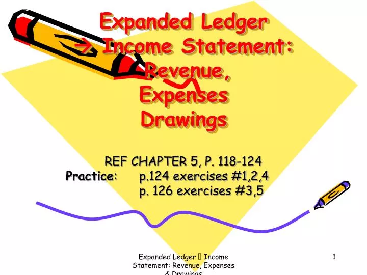 expanded ledger income statement revenue expenses drawings