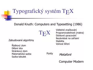 Typografický systém T E X