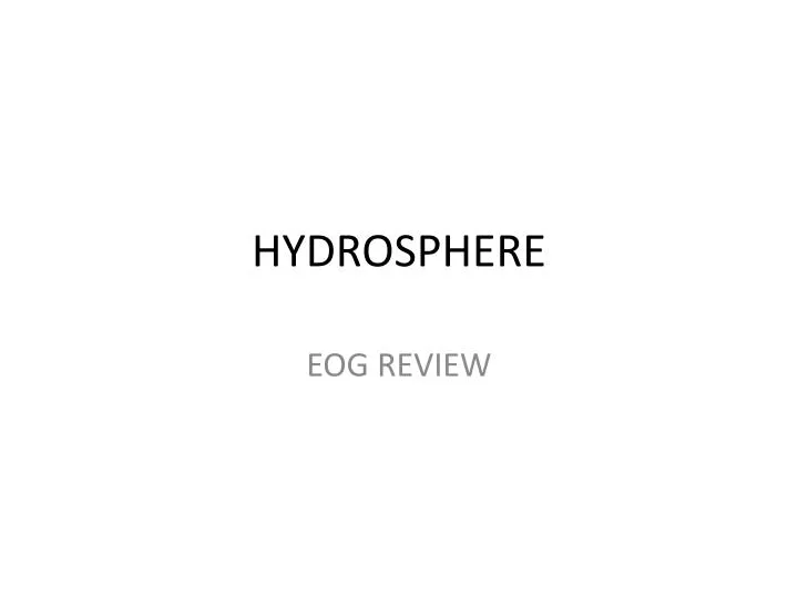 hydrosphere