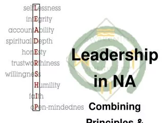 Leadership in NA Combining Principles &amp; Personalities
