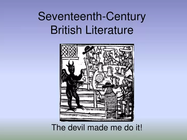seventeenth century british literature