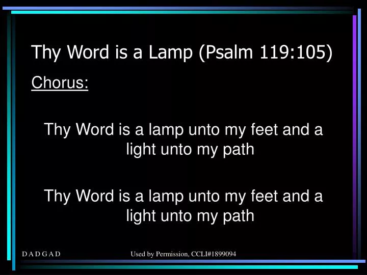 thy word is a lamp psalm 119 105