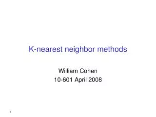 K-nearest neighbor methods
