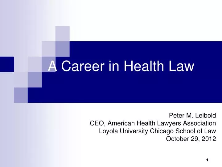 a career in health law