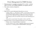 Power Management for CMOS Systems - slide 1