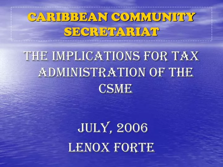 caribbean community secretariat