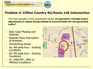 Problem 4: Clifton Country Rd/Route 146 Intersection